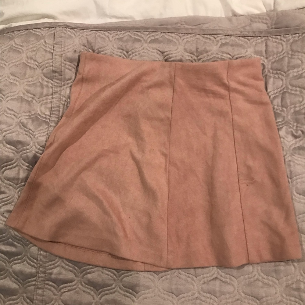 Pink mini skirt